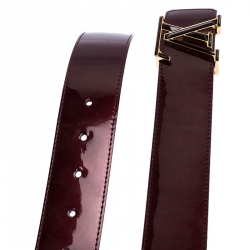 Pre Owned Louis Vuitton Amarante Vernis Initiales Belt 90 CM