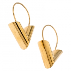 Louis Vuitton Essential V Hoop Earrings M61088 Golden Metal ref.1014629 -  Joli Closet