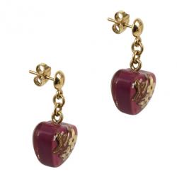 مملوكة مسبقًا Louis Vuitton Inclusion Heart Earrings