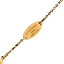 Pre Owned Louis Vuitton LV & ME Letter M Gold Tone Necklace