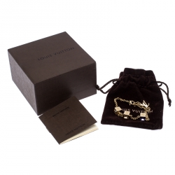 Pre Owned سوار لوي فيتون غامبل ستاشن كريستال معدن ذهبي