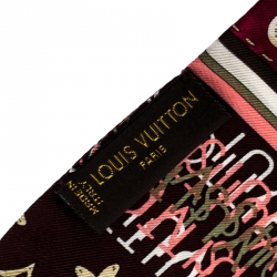 Pre Owned Louis Vuitton Pink Ombre Monogram Print Silk Bandeau Scarf