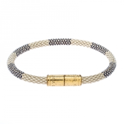 Louis Vuitton Damier Azur Bracelet Keep It Bracelet M6138E LV Auth am3307