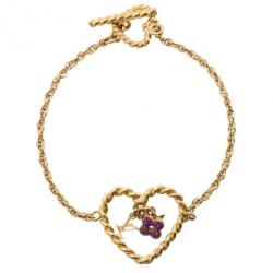 مملوكة مسبقًا Louis Vuitton Sweet Monogram in my Heart Bracelet 19CM