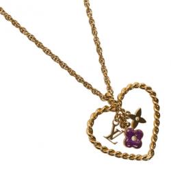 Pre Owned Louis Vuitton Sweet Monogram in my Heart Pendant Necklace