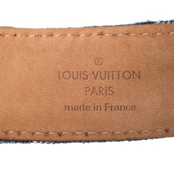 مملوكة مسبقًا Louis Vuitton Blue Monogram Denim Belt 90CM