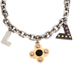 مملوكة مسبقًا Louis Vuitton Crystal Love Letter Timeless Three Tone Charm Bracelet