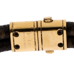 Pre Owned Louis Vuitton Keep It Twice Monogram Canvas Padlock Charm Bracelet 