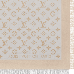 Louis Vuitton Monogram Shine Shawl Greige – Weluxe Designer Resale
