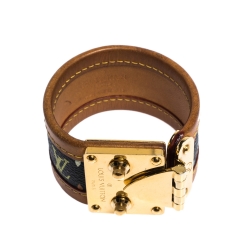 Pre Owned سوار لوي فيتون موراكامي كوالا جلد أسود مونوغرامي M