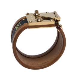 Pre Owned سوار لوي فيتون موراكامي كوالا جلد أسود مونوغرامي M