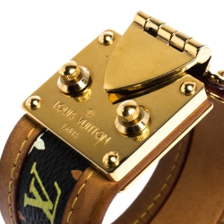 Pre Owned سوار لوي فيتون موراكامي كوالا جلد  أسود مونوغرامي M