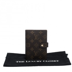 Pre Owned Louis Vuitton Monogram Canvas Small Ring Agenda Cover