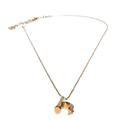 مملوكة مسبقًا Louis Vuitton LV & Me Letter H Gold Tone Pendant Necklace