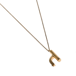 مملوكة مسبقًا Louis Vuitton LV & Me Letter H Gold Tone Pendant Necklace