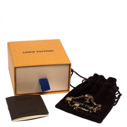 مملوكة مسبقًا Louis Vuitton Gamble Crystal Gold Tone Bracelet