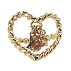 Pre Owned Louis Vuitton Sweet Monogram In My Heart Ring Size 50