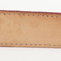 Pre Owned Louis Vuitton Pink Monogram Vernis Belt