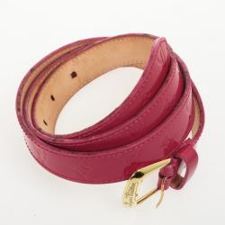 Pre Owned Louis Vuitton Pink Monogram Vernis Belt