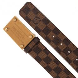 Pre Owned Louis Vuitton Damier Ebene Inventeur Belt 91 CM