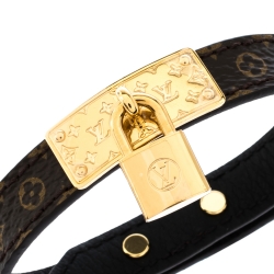 مملوكة مسبقًا سوار لوي فيتون حلية قفل جلد مونوغرامي  17 سم