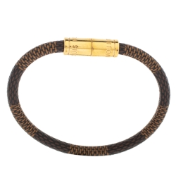 Pre Owned سوار لوي فيتون كيب إت لون ذهبي كانفاس دامييه أيبين