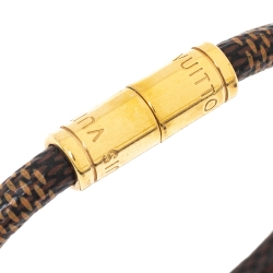 Pre Owned سوار لوي فيتون كيب إت لون ذهبي كانفاس دامييه أيبين