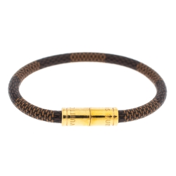 Pre Owned سوار لوي فيتون كيب إت لون ذهبي كانفاس دامييه أيبين