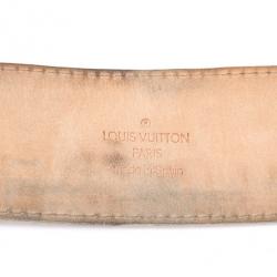 Pre Owned Louis Vuitton Damier Azure Initials Belt 90 CM