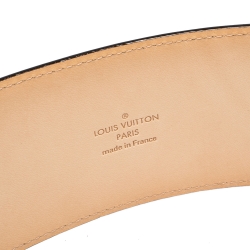 Pre Owned Louis Vuitton Amarante Vernis Leather LV Facettes Belt 85CM