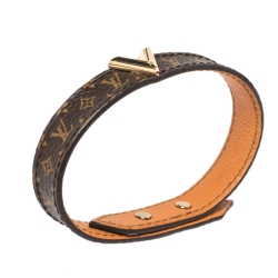 Authentic Louis Vuitton Monogram Canvas Nano Essential V Bracelet