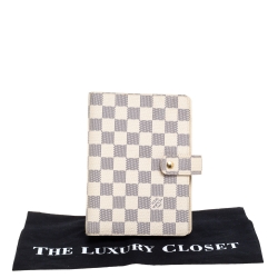 Pre Owned Louis Vuitton Damier Azur Canvas Agenda Cover