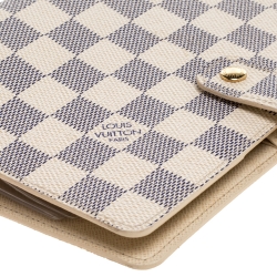 Pre Owned Louis Vuitton Damier Azur Canvas Agenda Cover