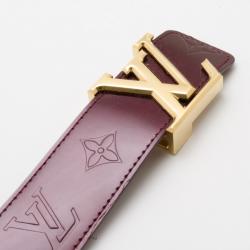 Pre Owned Louis Vuitton Facettes Monogram Vernis Amarante Belt