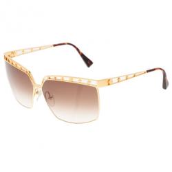 Pre Owned نظارة شمسية لوي فيتون دوروثي ذهبية