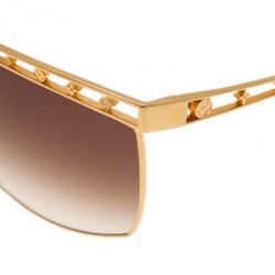 Pre Owned نظارة شمسية لوي فيتون دوروثي ذهبية