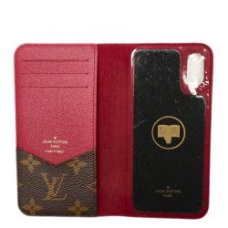 Pre Owned Louis Vuitton Brown Monogram Canvas Folio iPhone Cover