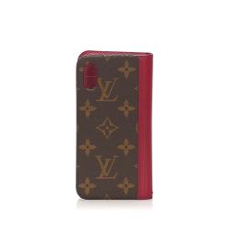 Pre Owned Louis Vuitton Brown Monogram Canvas Folio iPhone Cover