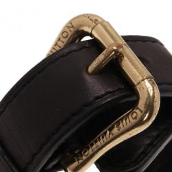 Pre Owned سوار لوي فيتون جلد أسود 19.5سم