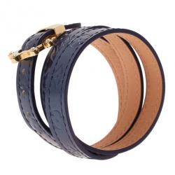 Pre Owned أسورة لوي فيتون فيرنيه مونوجرام أزرق تريبل تور M