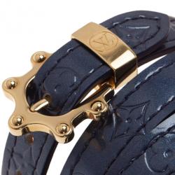 Pre Owned أسورة لوي فيتون فيرنيه مونوجرام أزرق تريبل تور M