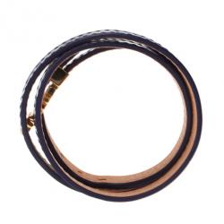 Pre Owned أسورة لوي فيتون فيرنيه مونوجرام أزرق تريبل تور M