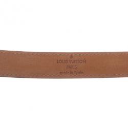 Pre Owned Louis Vuitton White Multicolor Monogram Canvas Belt 80CM