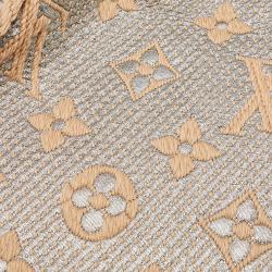 Louis Vuitton Beige Logomania Wool & Silk Shine Scarf
