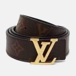 LOUIS VUITTON Belts Initiales Louis Vuitton Leather For Male 85 Cm