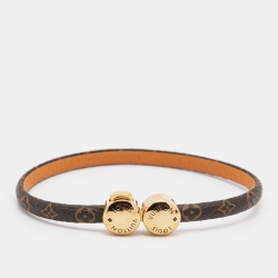 Louis Vuitton Historic Mini Monogram Bracelet, Brown, 19