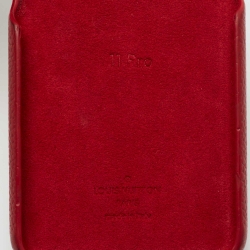 Pre Owned Louis Vuitton Red Leather and Monogram Canvas iPhone 11Pro Bumper Case