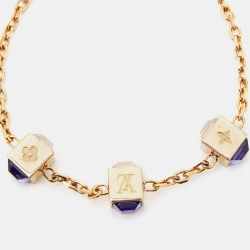 Louis Vuitton Gamble Crystal Gold Tone Bracelet