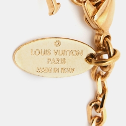 Louis Vuitton Gamble Crystal Gold Tone Bracelet