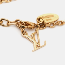 Louis Vuitton Gamble Crystal Gold Tone Bracelet